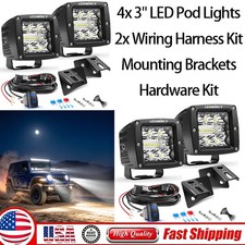 4pcs 3inch Led Off Road Driving Work Light Kit For Jeep Wrangler Jk Jku 07-2018 4pcs 3inch Led Off Road Driving Work Light Kit For Jeep Wrangler Jk Jku 07-2018