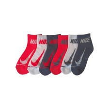 NWT Nike Boys Cushioned Quarter Socks 6-Pack Pink Size 5  7 Kids