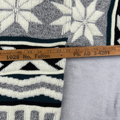 Vintage Knightsbridge Sweater Mens Large Multicolor Aztec Acrylic Knit Crew Neck - Picture 5 of 7