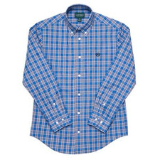 Lauren Ralph Lauren Big Boys Plaid Dress Shirt - Blue Size 16R