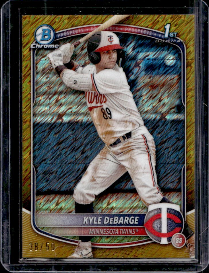 2025 Bowman Kyle DeBarge Chrome Gold Shimmer Refractor 1st #38/50 Twins