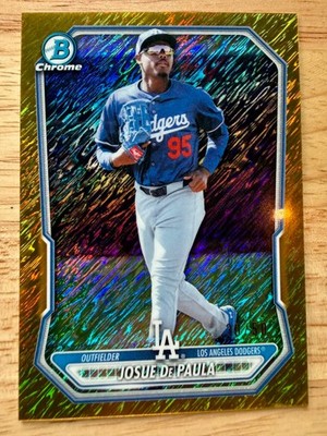 2026 Bowman Chrome Prospects #BCP-83 Josue De Paula Gold Shimmer 30/50 (RC)