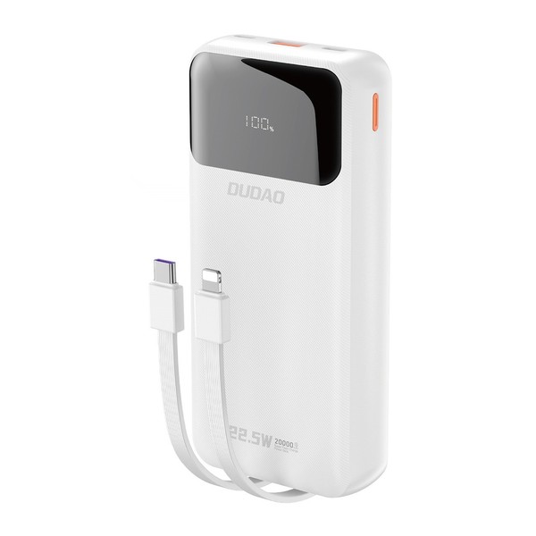 Powerbank 20000Mah 22,5W PD USB-C USB-A Mit Integriertem Iphone Lightning USB-C-image