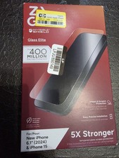 ZAGG Glass Elite Scratch Resistant Screen Protector for iPhone 16/15-5X