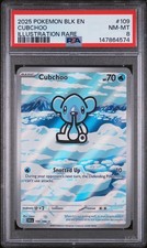2025 POKEMON BLK EN-BLACK BOLT ILLUSTRATION RARE #109 CUBCHOO PSA 8 on eBay