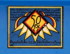 Germany Notgeld Vegesack 50 Pfennig 1921 Ship Uncirculated Banknote No Serial #