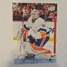 Upper Deck Series 2 Young Guns #471 Tristan Lennox Rookie Islanders 2025-26