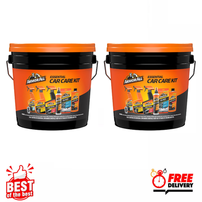 #ad 2 Pack Armor All Car Care Cleaning Kit 8 Piece Bucket Detail Interior Exterior $44.99