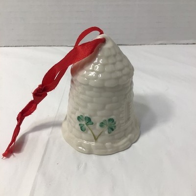 BELLEEK ''ROUND TOWER'' BELL ORNAMENT 2ND EDITION - WITH BOX - 1989