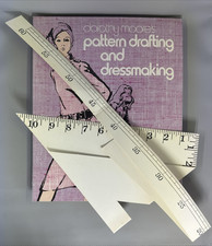 Dorothy Moore's PATTERN DRAFTING AND DRESSMAKING 71 Vintage Sewing Book & Rulers
