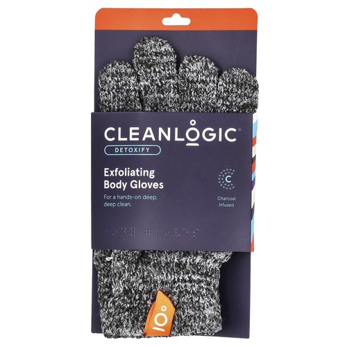 Detoxify, Exfoliating Body Gloves, 1 Pair