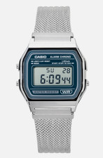 Casio Vintage Stainless Steel Mesh Bracelet Quartz A158WEM-3 Unisex Watch