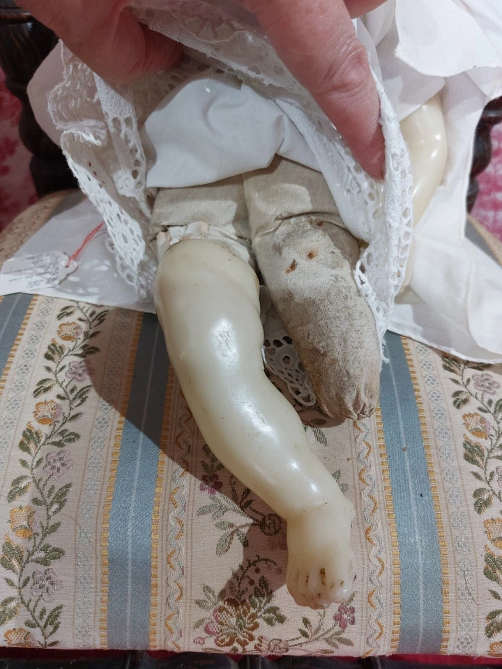 Ancien Jésus cire 37 Cm Napoléon III - Photo 3/4