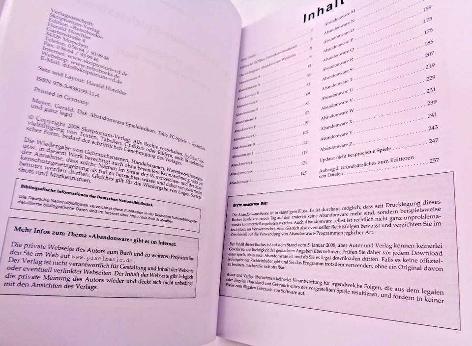 DAS ABANDONWARE SPIELE-LEXIKON (SKRIPTORIUM-VERLAG/RETROBOOKS - BUCH) #2DE - Bild 2 von 4