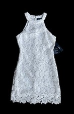 NWT Lulus Dress Womens Small white Polyester Lace Lined Sleeveless A Line