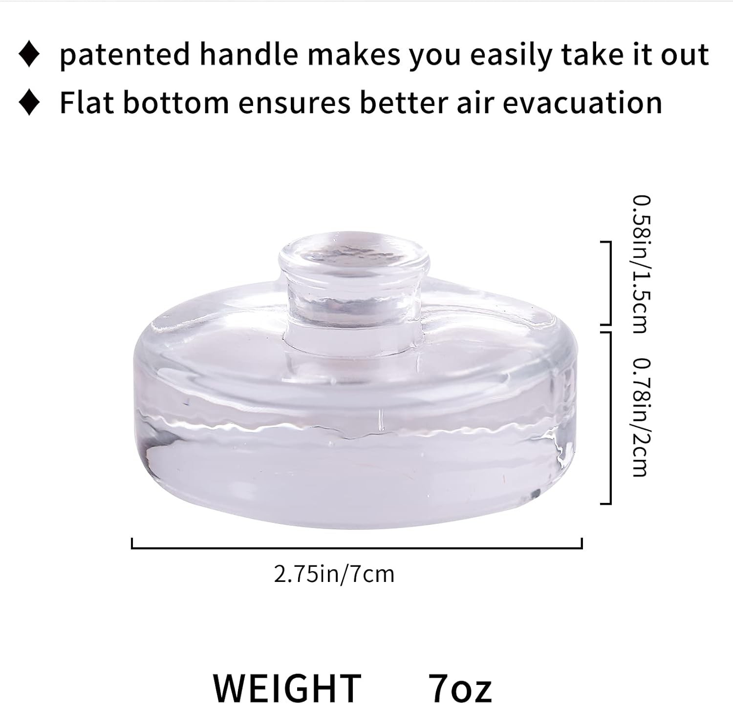 Eleganttime 4 Pack Easy Grip Handle Glass Weight with grip-4pcs 