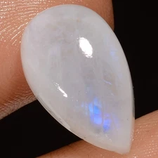 Natural Rainbow Moonstone Pear Cabochon Loose Gemstone 10.5 Ct 18X10X6mm GC36409