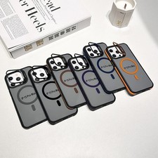 Magnetic Luxury Matte Armor Shockproof Holder Stand Case Cover