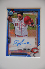 2021 Bowman Draft Ruben Ibarra 1st True Wave Refractor  Auto /199 CDA-RI Reds
