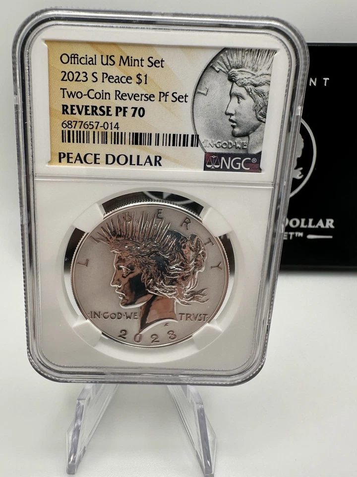 2023-S Morgan & Peace Dollar Reverse Proof Set NGC PF70/PF69 w/ Box & COA - Image 2 of 4