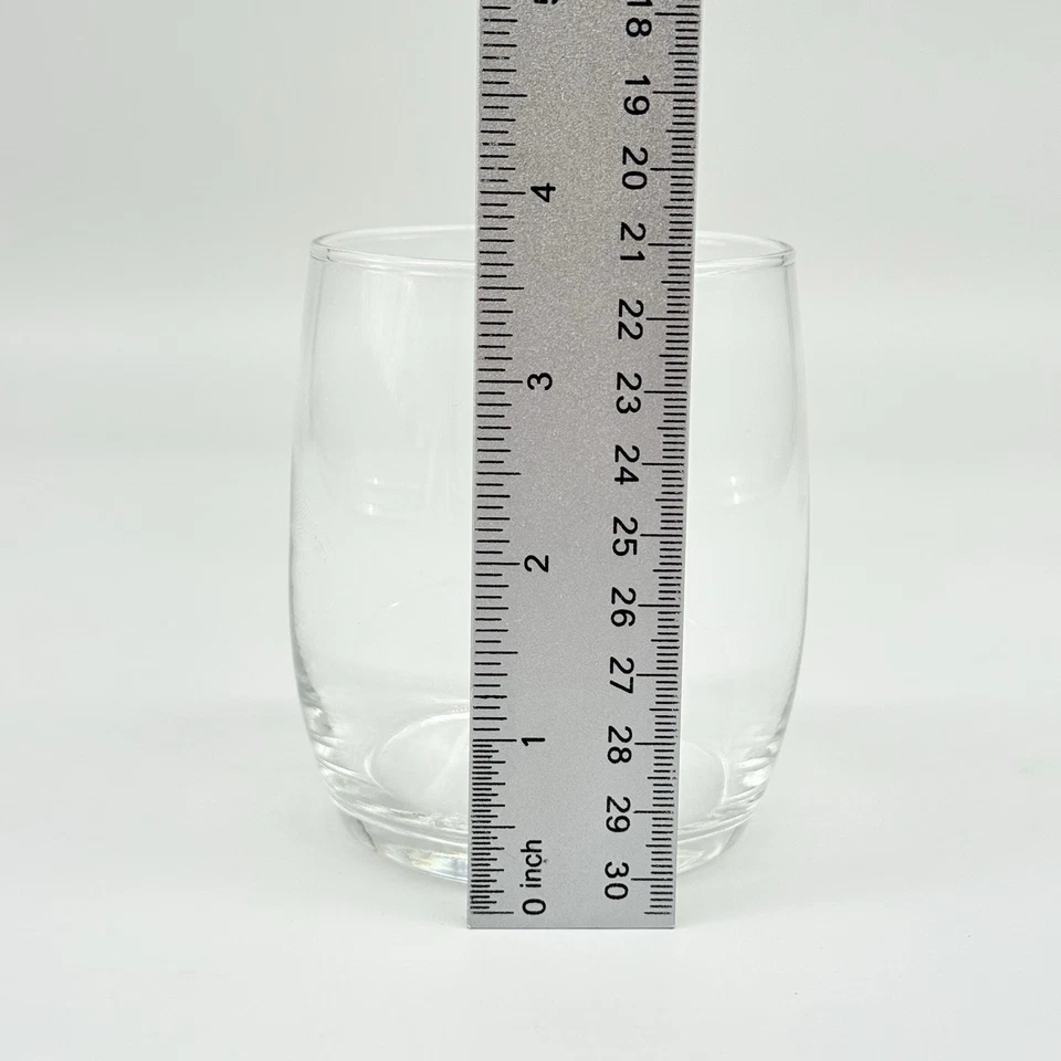 Juego de 4 copas de jugo de vino de cristal sin tallo vajilla transparente 3,75" Foto 3 de 4