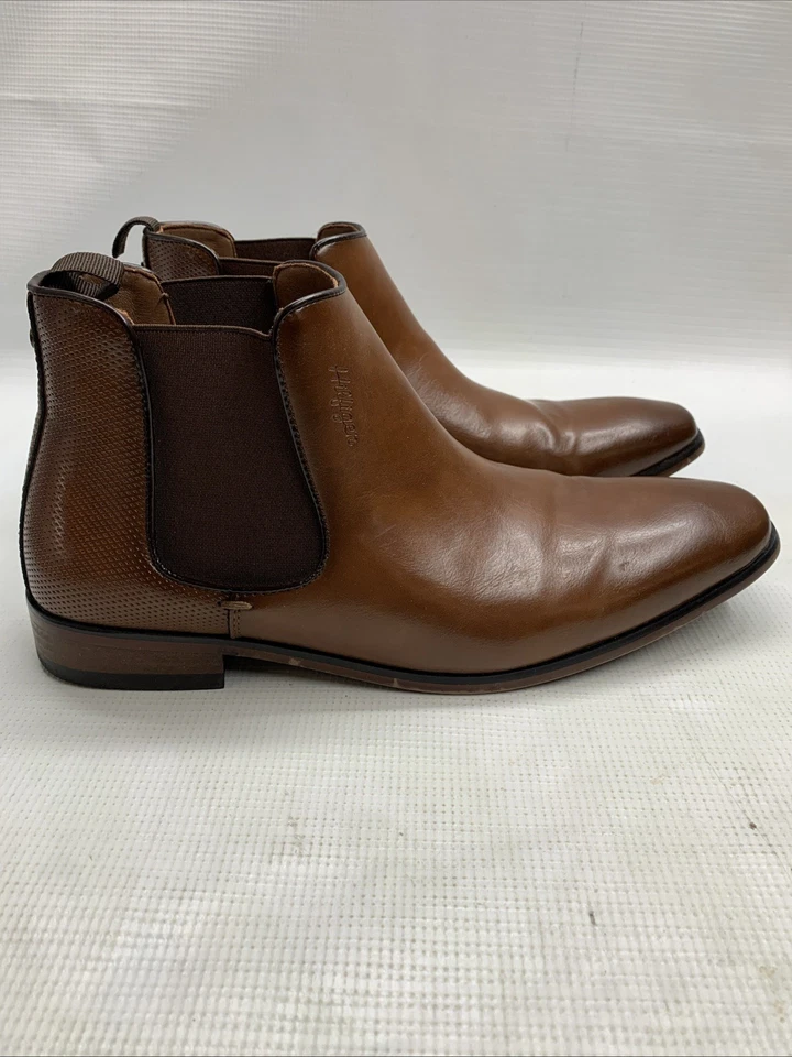 Tommy Hilfiger Hombre Sésamo Chelsea Vestido Botas Marrón Talla 9M Oscuro Natural 120 Foto 3 de 4