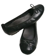 Vionic Shoes Women's Sz 7.5 Minna Ballet Flat Black 359MINNA/VS002 EUC Designer 