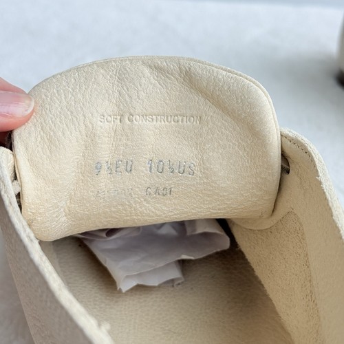 Ermenegildo Zegna Ivory Light Yellow Soft Leather Boots US 10.5 280 mm - Picture 8 of 9