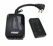 Prime Outdoor 24 Hour Timer Remote Black Programmable 2 Outlets 7 Modes (B1-A15