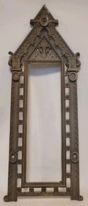 Antique Cast Metal Frame Ready For Picture Or Mirror Old English Gothic Revival