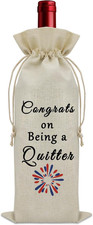 Quitter Gifts for Coworkers Wine Bag Funny Retired Gifts for Women Men Retiremen