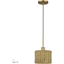 Livex Lighting 60041-48 Weavington Mini Pendant Antique Gold Leaf