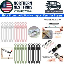 Brighten Your Space with 20 Silicone Cable Ties   Multipurpose  Safe Design