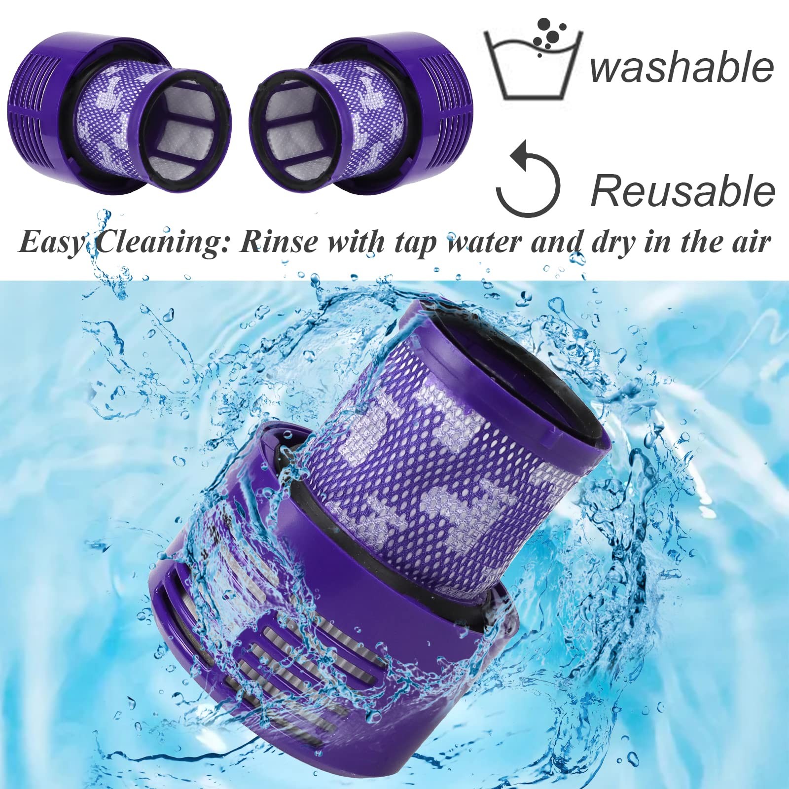 HEPA Filter Replacements for Dyson Cyclone V10 Animal V10 Absolute SV12 V10 T...