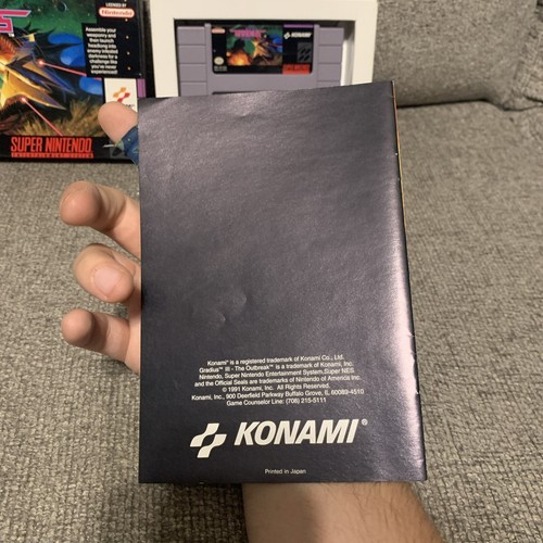 Gradius III 3 Super Nintendo SNES Authentic Tested Box Game Manual READ - Picture 3 of 24