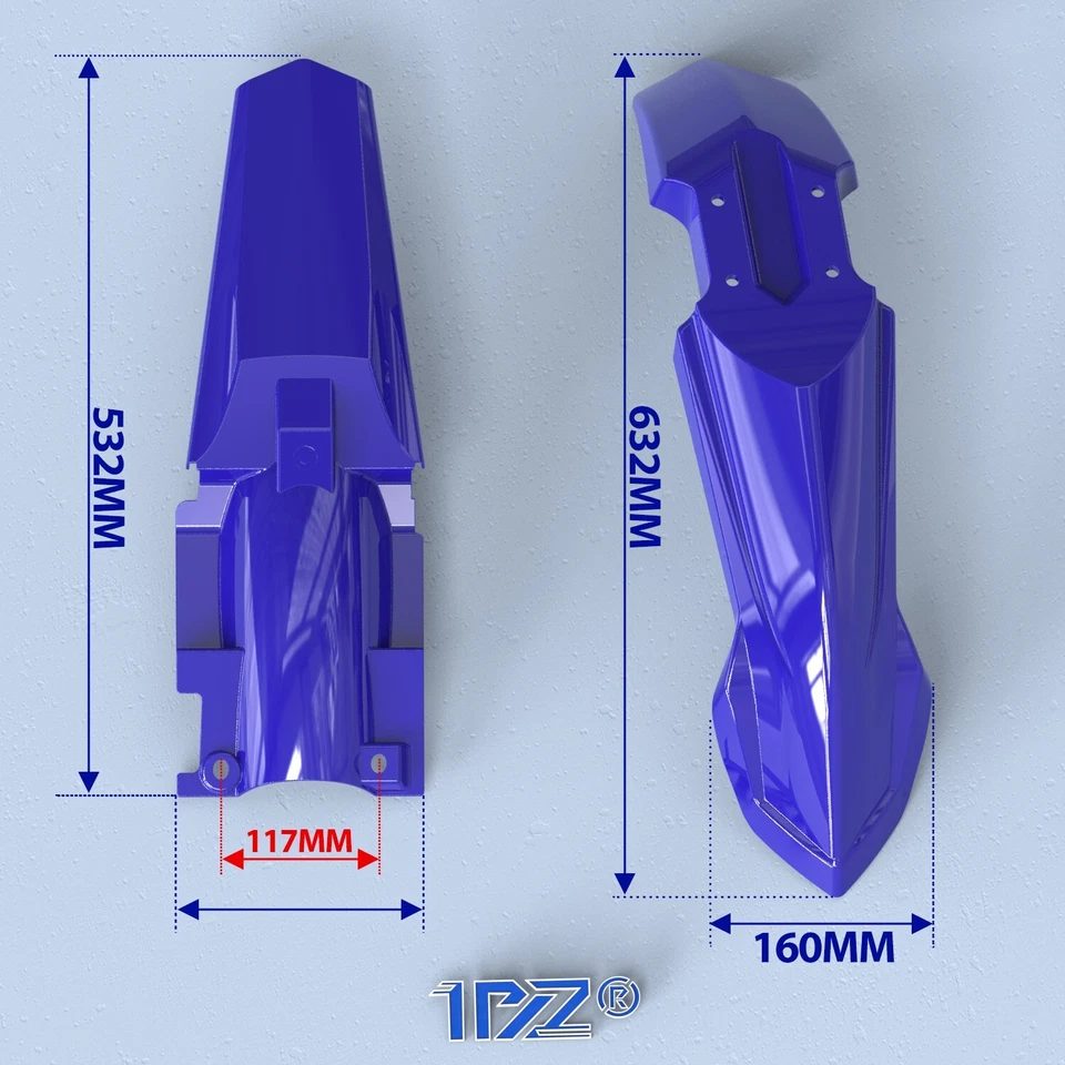 Plastic Fairing Fender Body Kit Blue White Yamaha YZ85 YZ 85 Dirt Pit Bike 02-14 - Image 3 of 4