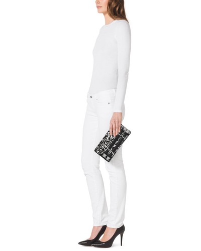 MICHAEL Michael Kors Robin Calf-Hair Clutch - Picture 4 of 5