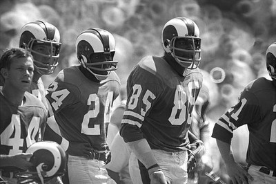 Los Angeles Rams Chuck Lamson Merlin Olsen Football Nfl 1967 OLD PHOTO