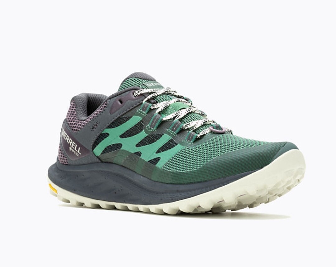 MERRELL Antora 3 GTX verde pino scarpe da ginnastica da passeggio donna Gore Tex RIDOTTE