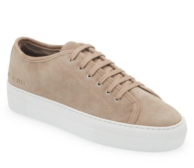 Common Projects Women's Tournament Shearling Suede Low Top Sneaker IT 40 / US 10