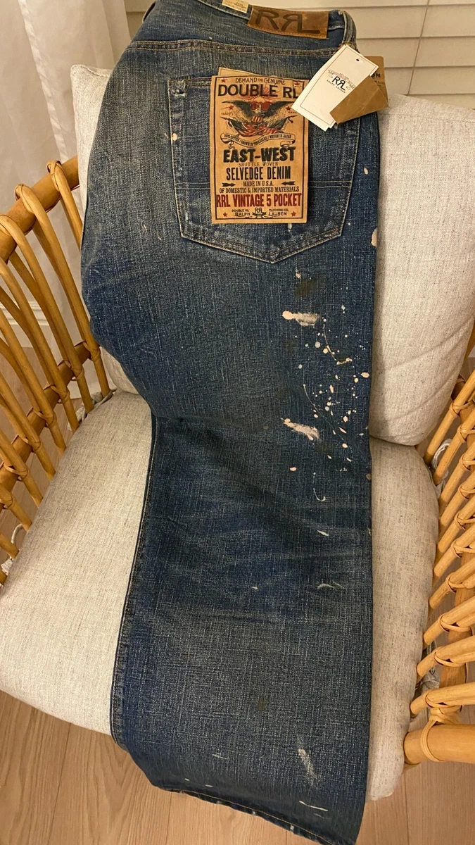 Ralph Lauren double rl RRL Selvedge jeans Tilly wash NEW NWT 34 * 30