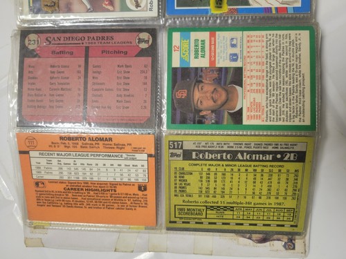 Roberto Alomar Lot 40+ Baseball Cards Book Vintage Fleer Topps Hostess Studio - Picture 14 of 15