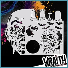 Zombie Night - Reusable Airbrush Stencil Template