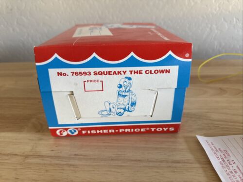 Fisher Price Squeaky The Clown Wooden Pull Toy 1995. COA And Box. UnUsed - Picture 7 of 10