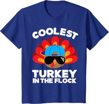 Thanksgiving Coolest Turkey In The Flock Holiday Youth Unisex T-shirt