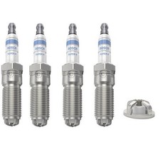 Spark Plugs x 4 Bosch Super 4 Fits Ford Fiesta MK V 1.25 16v 1.3 1.4 16v 1.6 16v