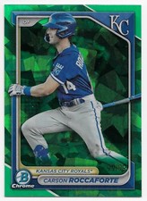2024 Bowman Chrome Sapphire CARSON ROCCAFORTE Prospect Refractor GREEN #99/99