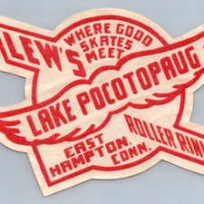 1940s Lew's Lake Pocotopaug Roller Skating Rink East Haven Connecticut #1
