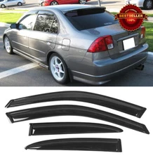 Out-Channel Window Visor Sun Vent Rain Wind Guard Shade For 01-05 Honda Civic 4D