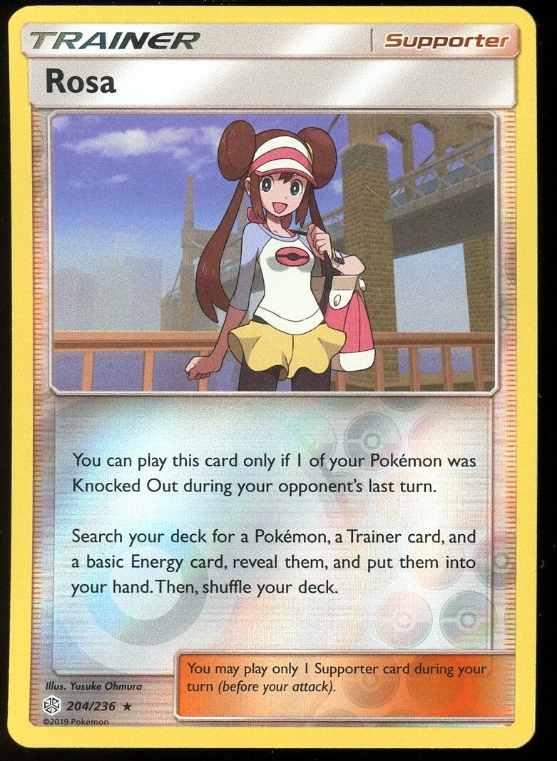 Rosa 204/236 Holo Rare Cosmic Eclipse Pokemon Card NM